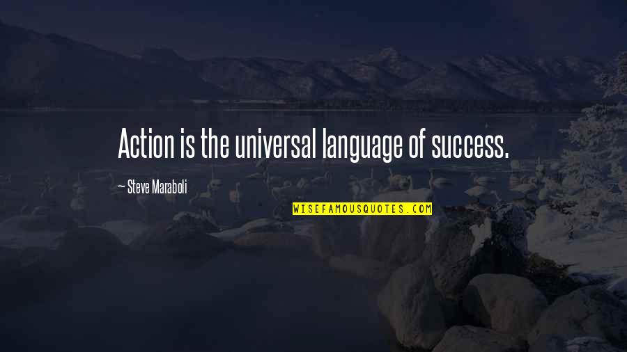 Eclogue Quotes By Steve Maraboli: Action is the universal language of success.