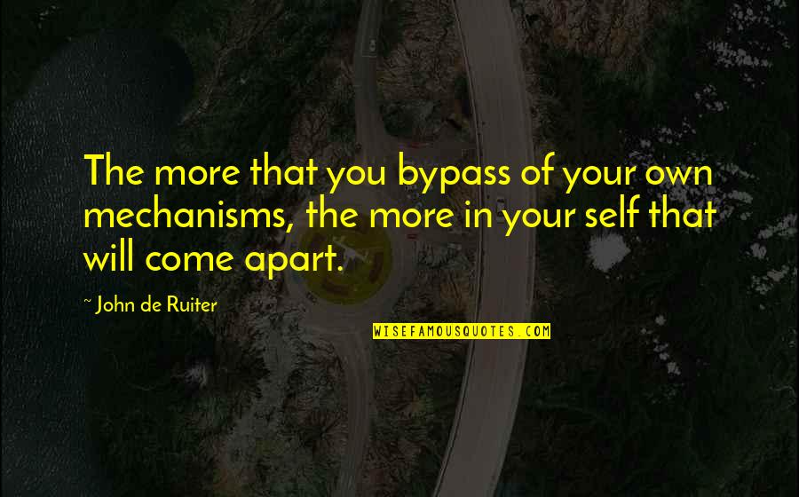 Ecological Solid Waste Management Quotes By John De Ruiter: The more that you bypass of your own