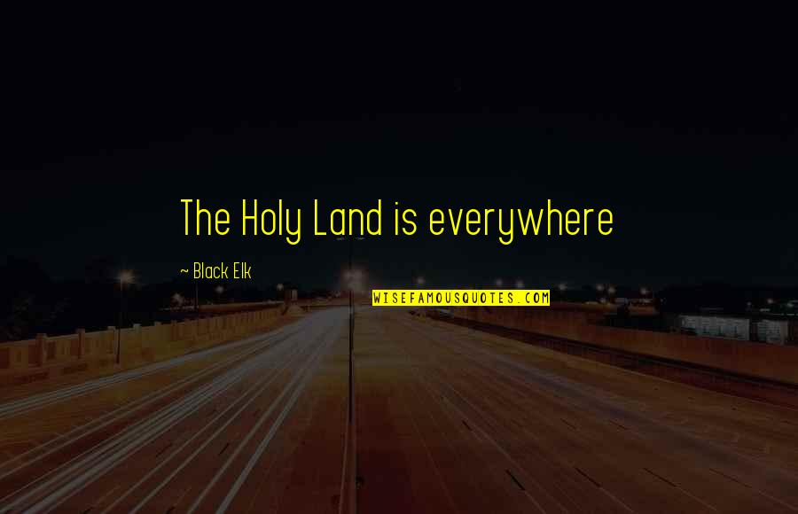 Ecology Quotes By Black Elk: The Holy Land is everywhere