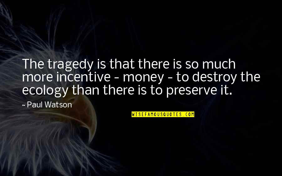 Ecology's Quotes By Paul Watson: The tragedy is that there is so much