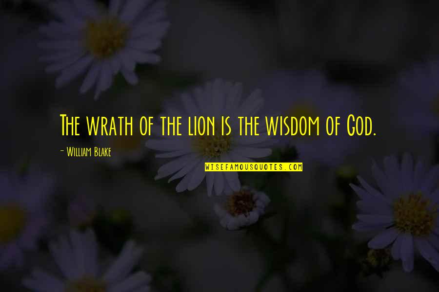 Economaki Position Quotes By William Blake: The wrath of the lion is the wisdom