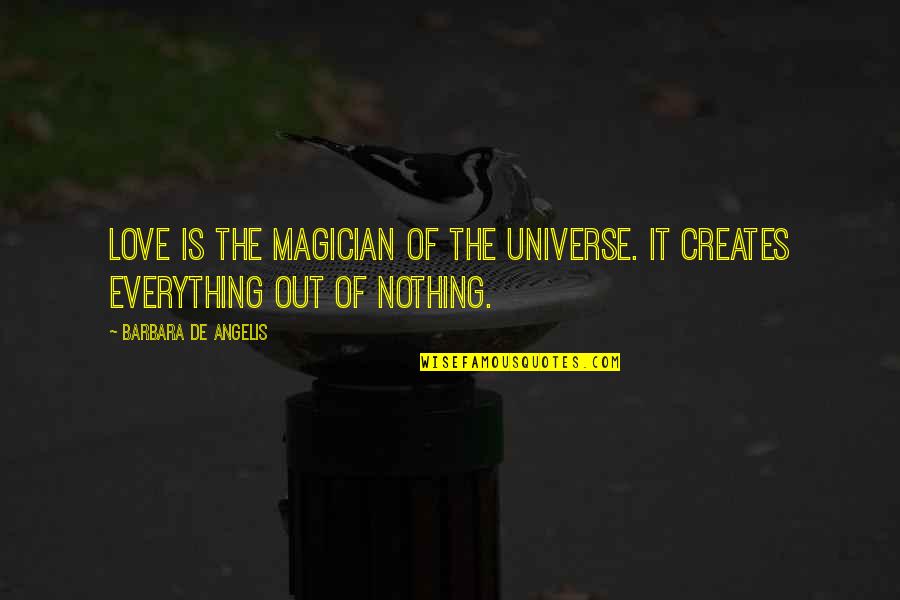 Economic Development Funny Quotes By Barbara De Angelis: Love is the magician of the universe. It Economic Development Funny Quotes By Barbara De Angelis: Love is the magician of the universe. It