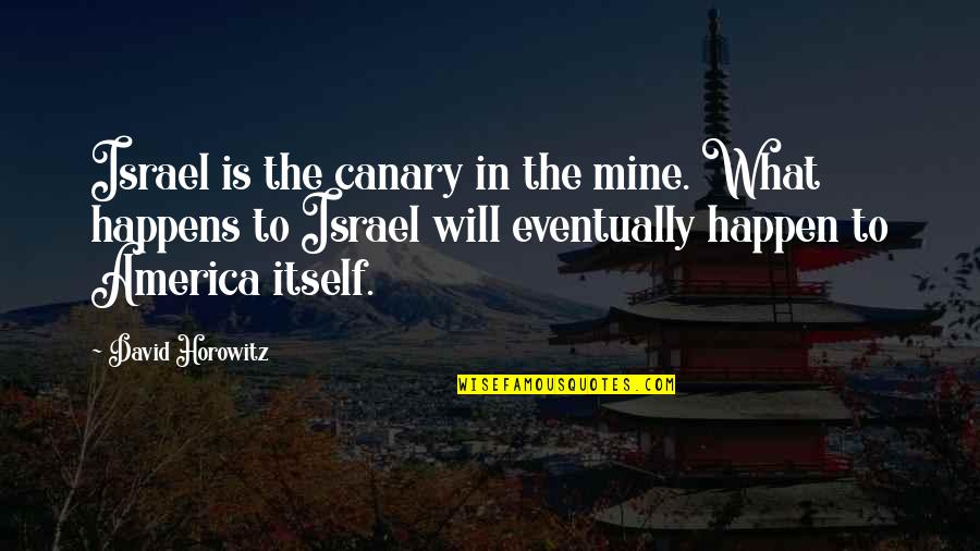 Ecosistemas Definicion Quotes By David Horowitz: Israel is the canary in the mine. What Ecosistemas Definicion Quotes By David Horowitz: Israel is the canary in the mine. What