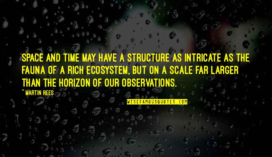 Ecosystem Quotes By Martin Rees: Space and time may have a structure as