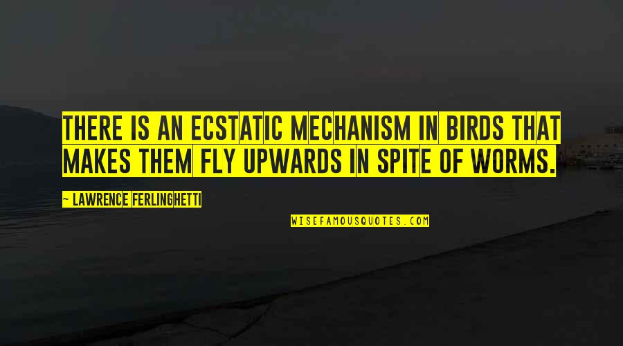 Ecstatic Quotes By Lawrence Ferlinghetti: There is an ecstatic mechanism in birds that Ecstatic Quotes By Lawrence Ferlinghetti: There is an ecstatic mechanism in birds that
