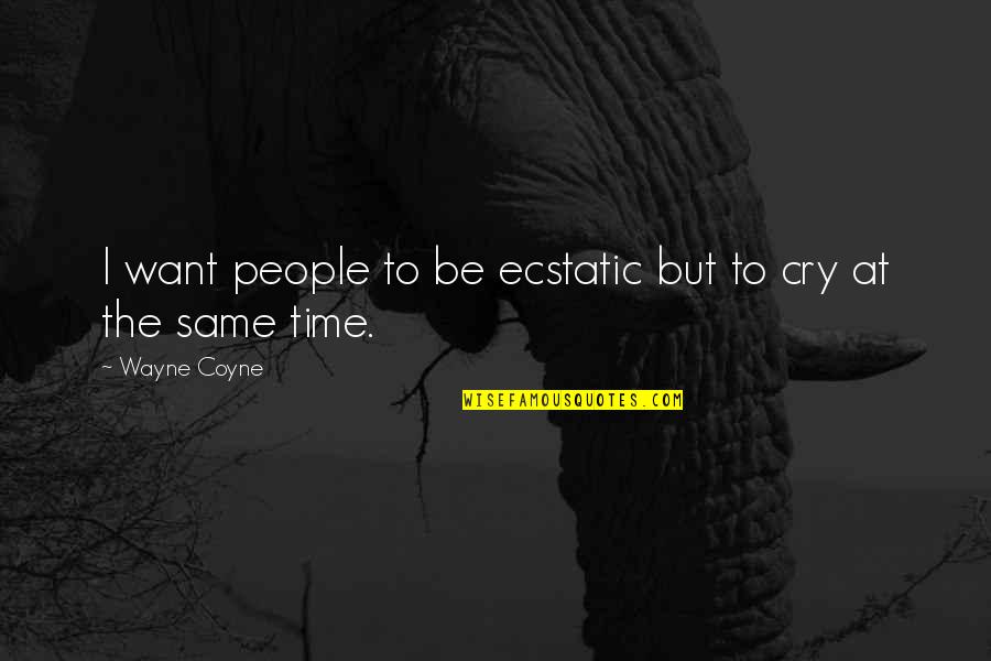 Ecstatic Quotes By Wayne Coyne: I want people to be ecstatic but to