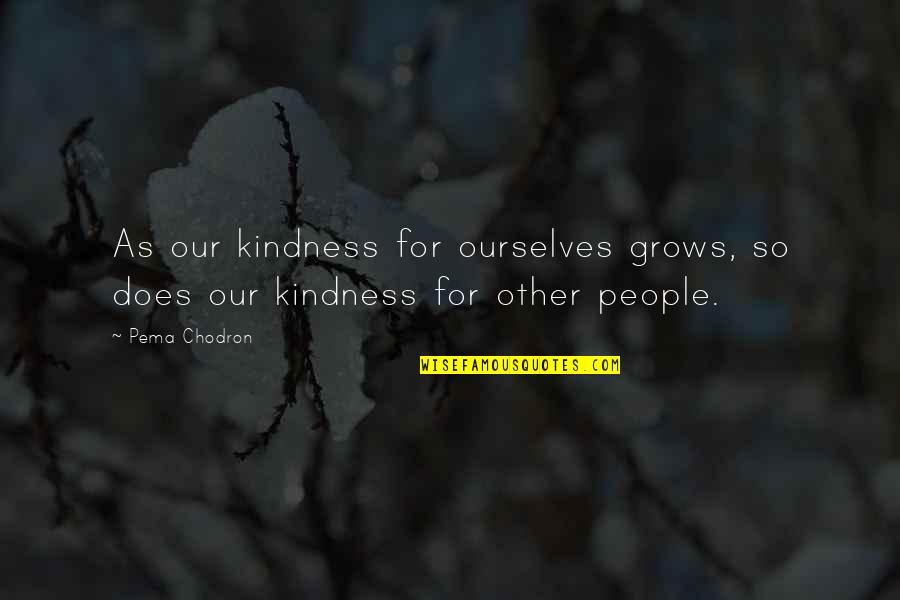 Ed Helms Quotes By Pema Chodron: As our kindness for ourselves grows, so does