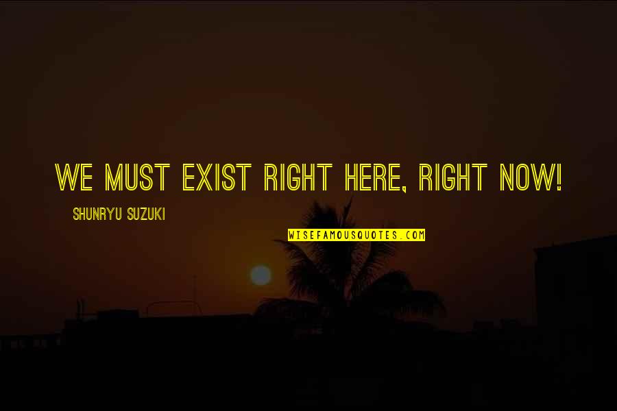 Ed Parker Quotes By Shunryu Suzuki: We must exist right here, right now!