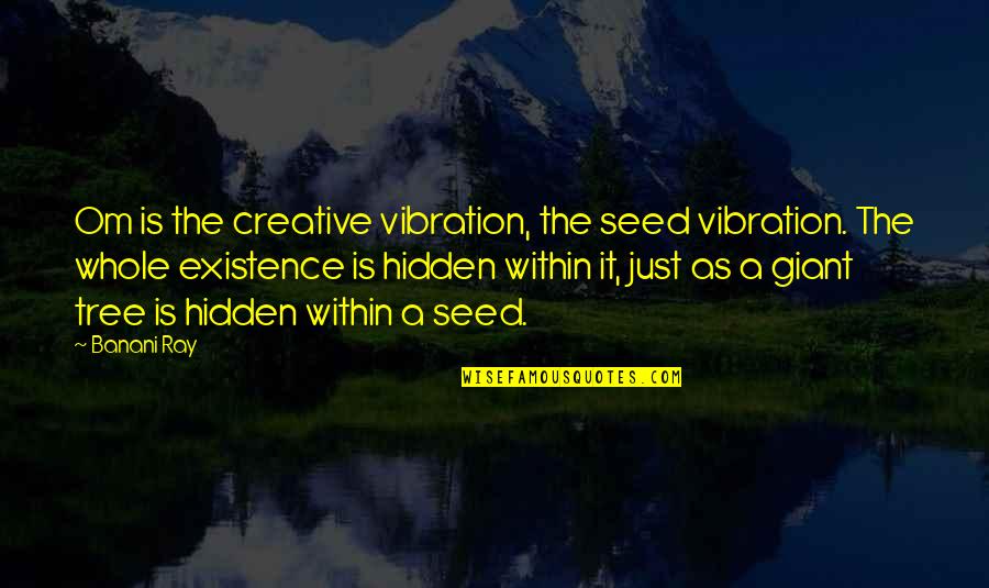 Eddie Cain Quotes By Banani Ray: Om is the creative vibration, the seed vibration.