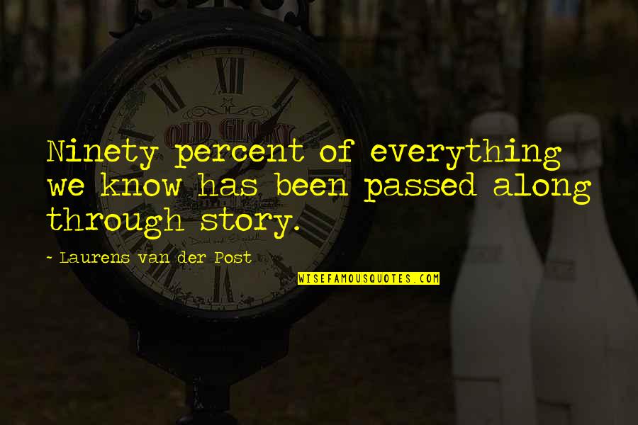 Eddie Thomas That's So Raven Quotes By Laurens Van Der Post: Ninety percent of everything we know has been