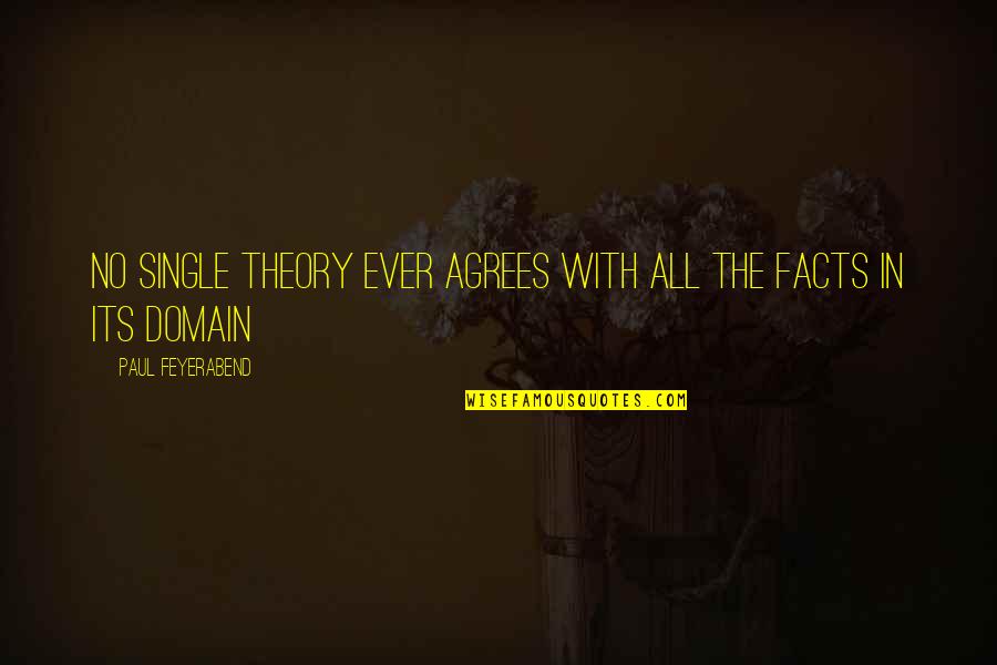 Eddings Attorney Quotes By Paul Feyerabend: No single theory ever agrees with all the