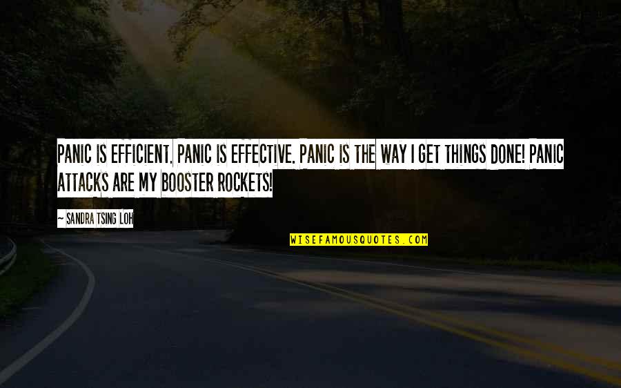 Eddisian Quotes By Sandra Tsing Loh: Panic is efficient. Panic is effective. Panic is