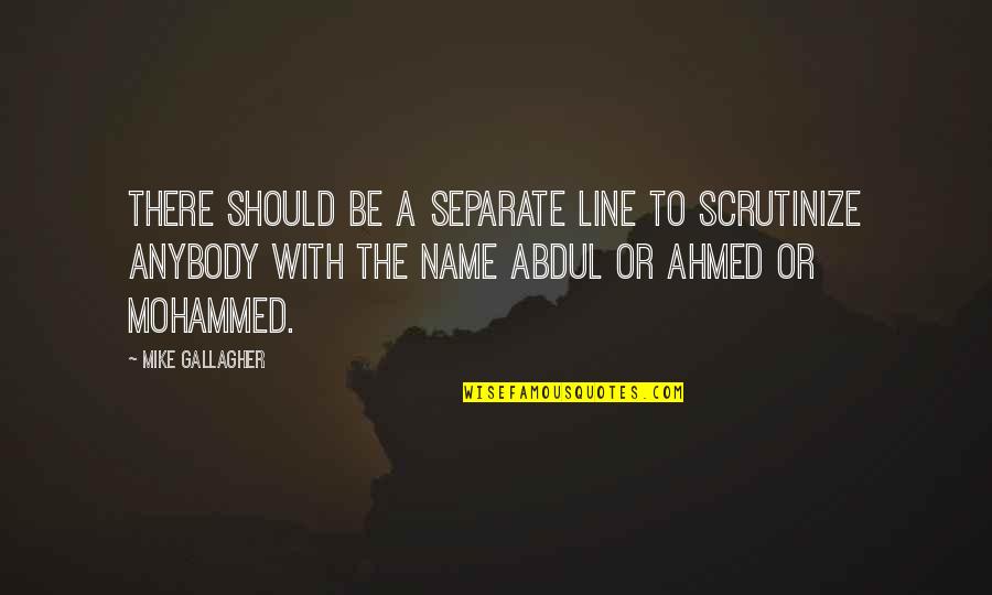 Edelyn Holbox Quotes By Mike Gallagher: There should be a separate line to scrutinize Edelyn Holbox Quotes By Mike Gallagher: There should be a separate line to scrutinize