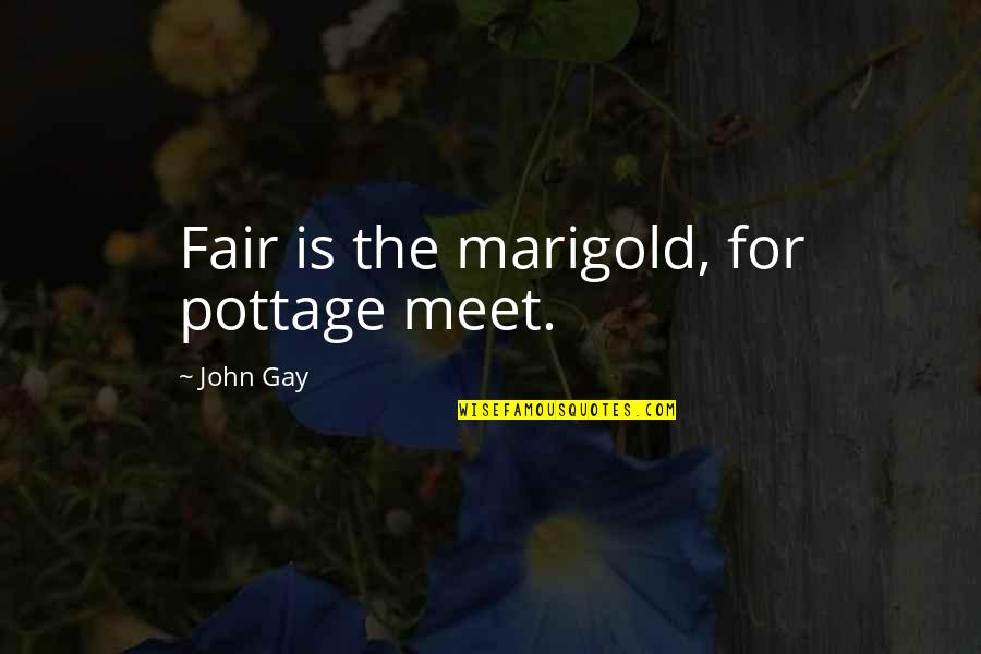Edge Of Tomorrow Master Sergeant Farell Quotes By John Gay: Fair is the marigold, for pottage meet.