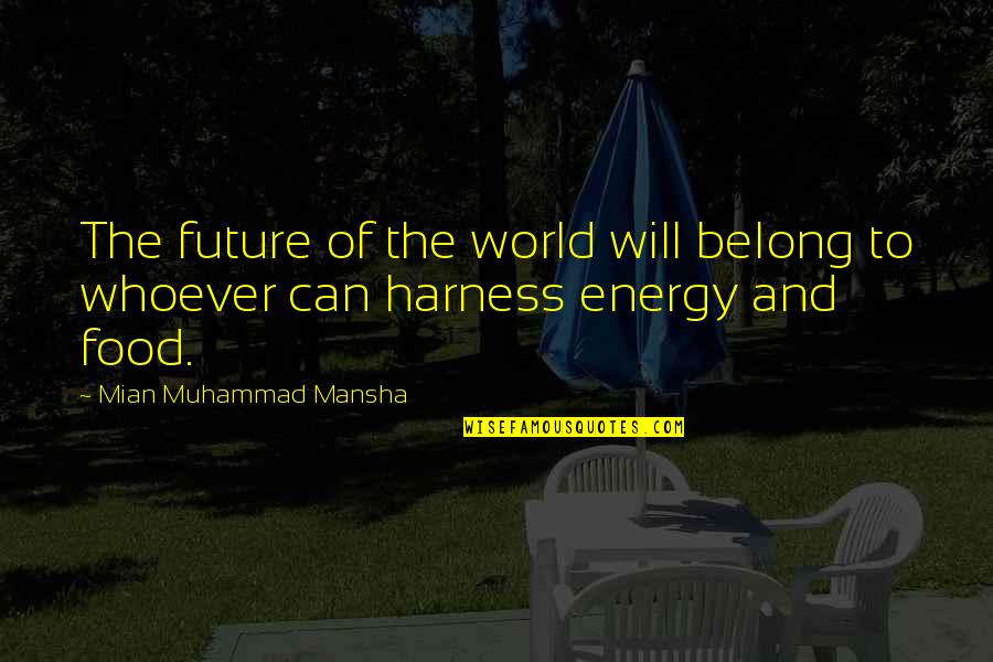 Edible Garden Quotes By Mian Muhammad Mansha: The future of the world will belong to