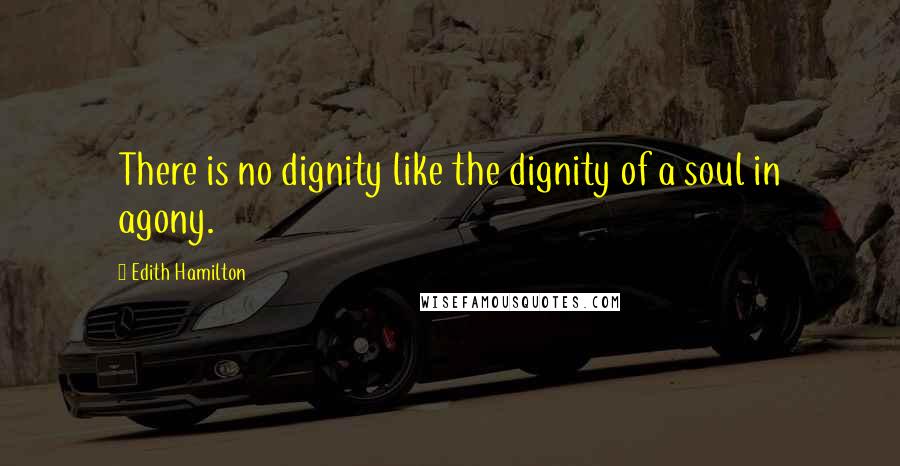 Edith Hamilton quotes: There is no dignity like the dignity of a soul in agony.