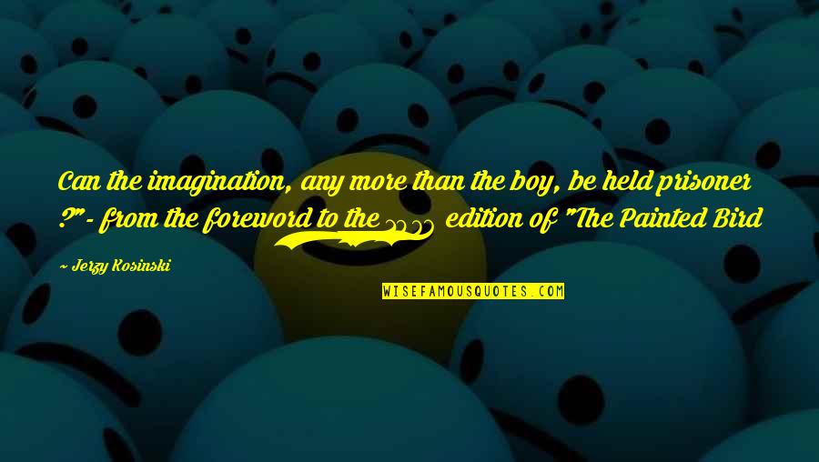 Edition Quotes By Jerzy Kosinski: Can the imagination, any more than the boy,