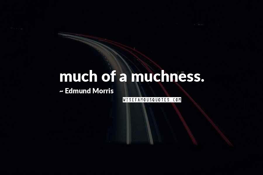 Edmund Morris quotes: much of a muchness.