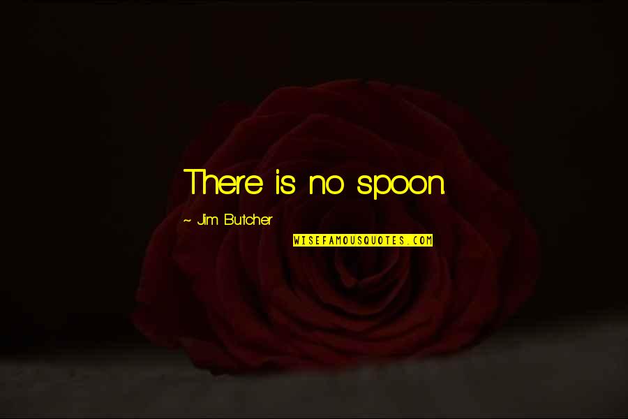Edmund Randolph Quotes By Jim Butcher: There is no spoon.