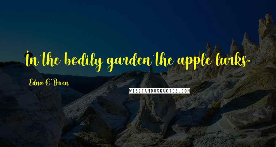 Edna O'Brien quotes: In the bodily garden the apple lurks.