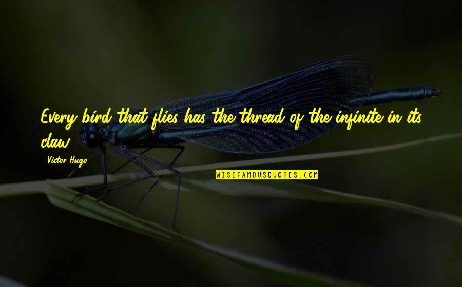 Edredon Quotes By Victor Hugo: Every bird that flies has the thread of