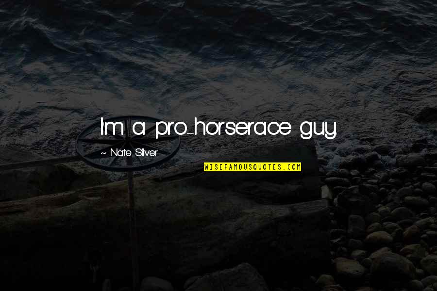 Educatie Sociala Quotes By Nate Silver: I'm a pro-horserace guy.