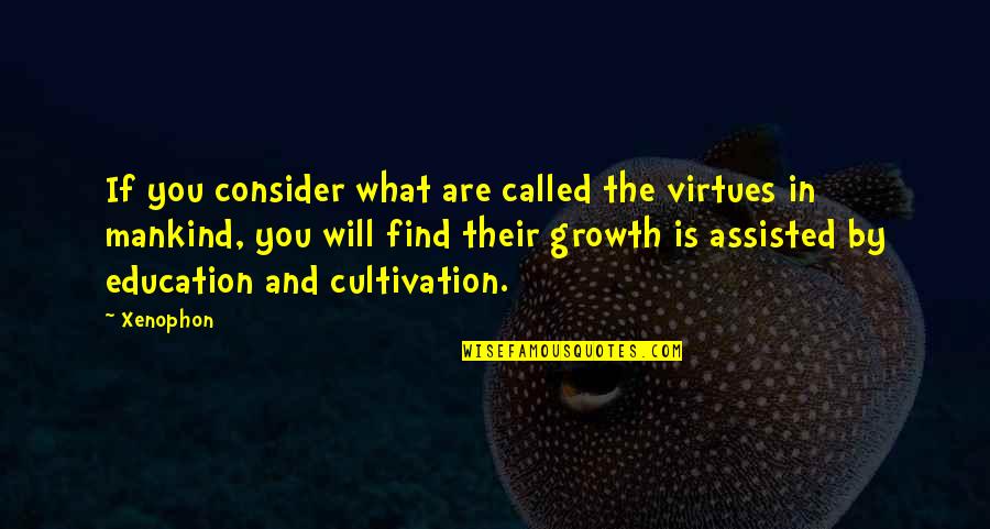 Education And Growth Quotes By Xenophon: If you consider what are called the virtues