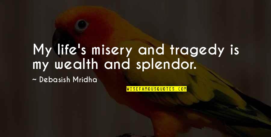 Education And Wealth Quotes By Debasish Mridha: My life's misery and tragedy is my wealth