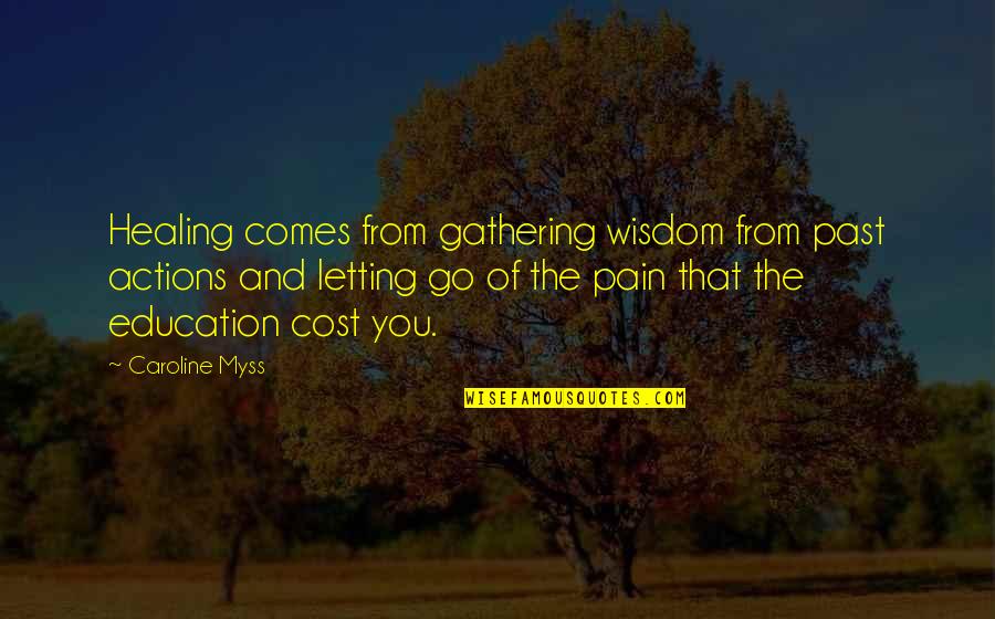 Education Cost Quotes By Caroline Myss: Healing comes from gathering wisdom from past actions
