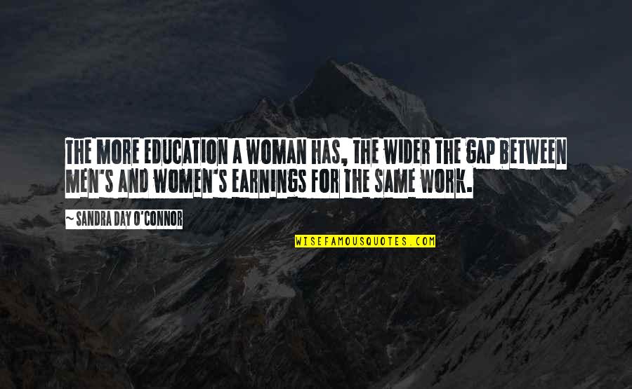 Education Day Quotes By Sandra Day O'Connor: The more education a woman has, the wider