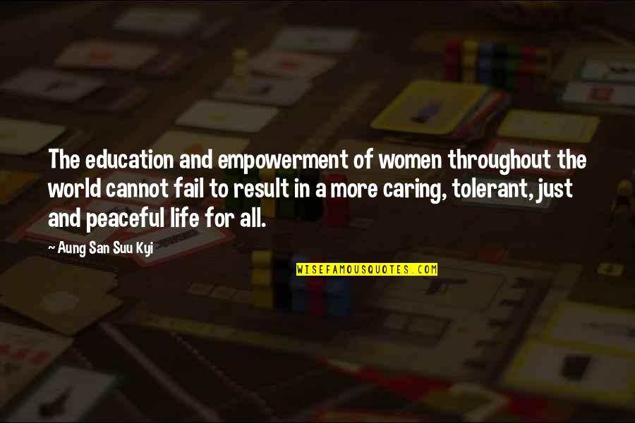 Education For All Quotes By Aung San Suu Kyi: The education and empowerment of women throughout the