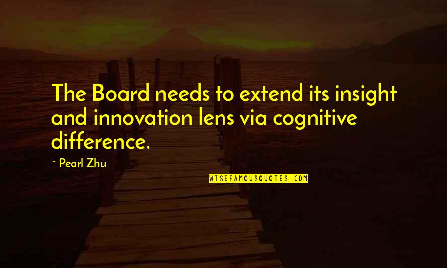 Education Higher Learning Quotes By Pearl Zhu: The Board needs to extend its insight and
