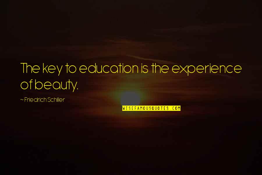 Education Is The Key Quotes By Friedrich Schiller: The key to education is the experience of