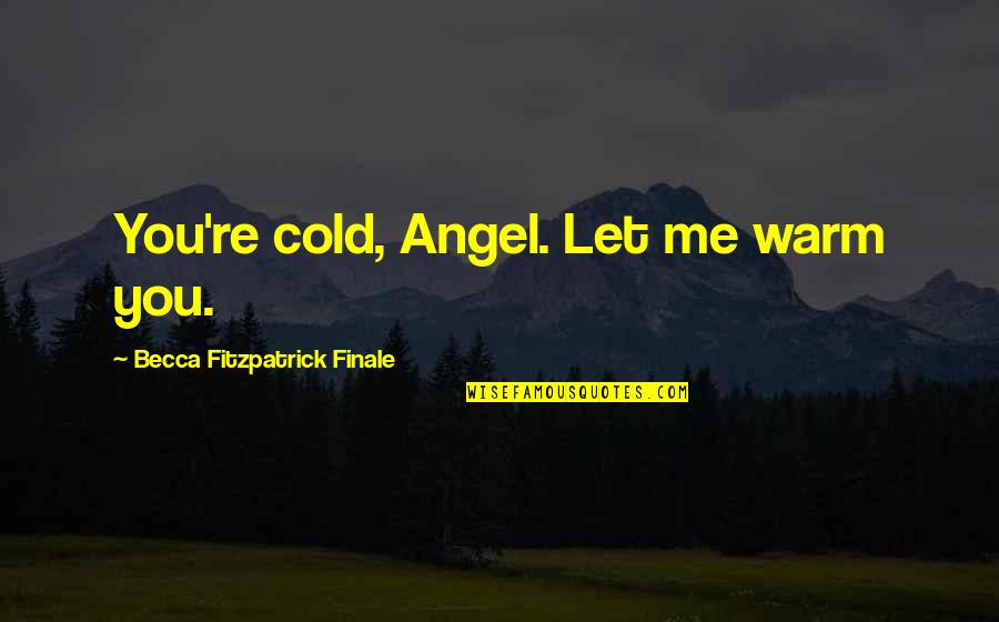 Edward Chilton Quotes By Becca Fitzpatrick Finale: You're cold, Angel. Let me warm you.