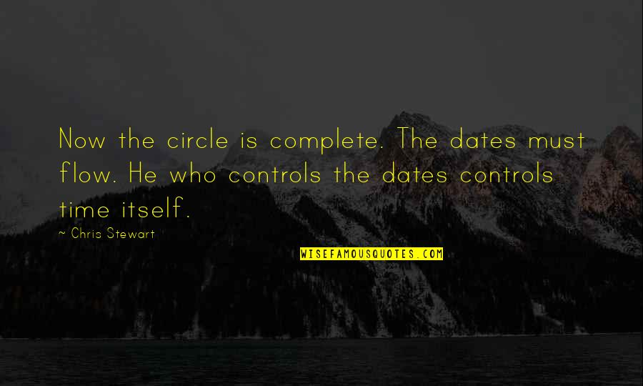 Edward Stratemeyer Quotes By Chris Stewart: Now the circle is complete. The dates must