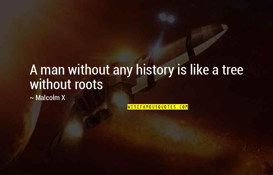 Eeluk Quotes By Malcolm X: A man without any history is like a