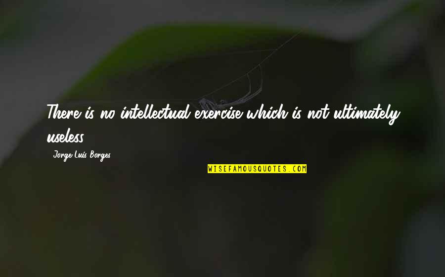 Efendimiz Quotes By Jorge Luis Borges: There is no intellectual exercise which is not