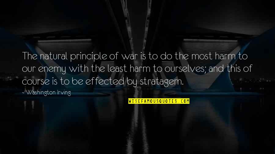 Effected Quotes By Washington Irving: The natural principle of war is to do