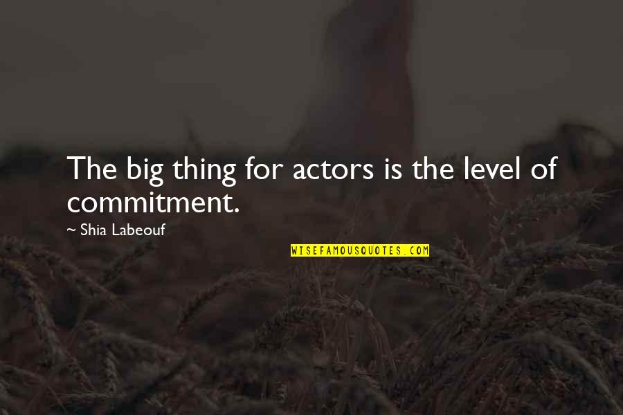 Effective Business Writing Quotes By Shia Labeouf: The big thing for actors is the level