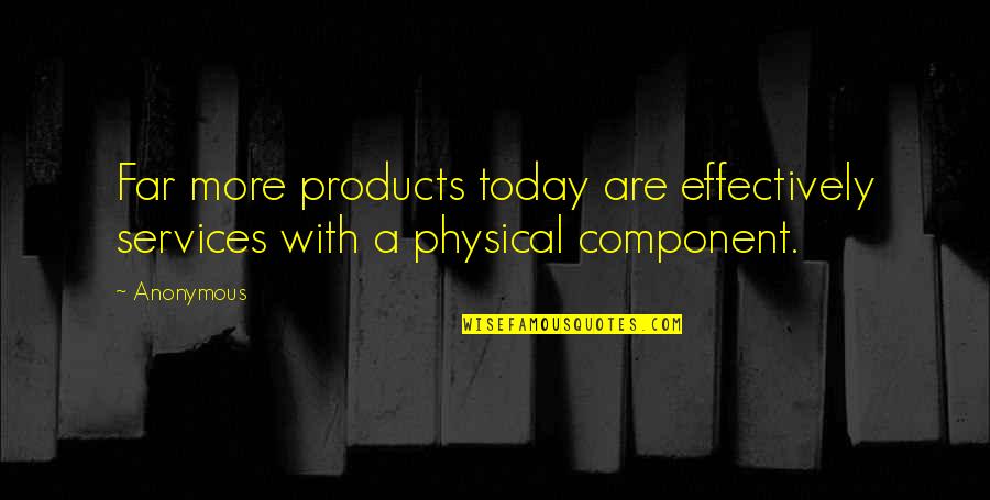Effectively Versus Effectively Quotes By Anonymous: Far more products today are effectively services with