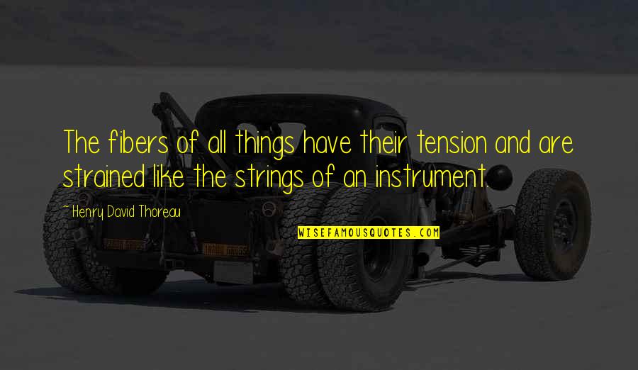 Effects Of Tv Quotes By Henry David Thoreau: The fibers of all things have their tension