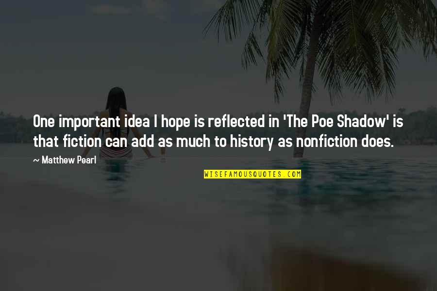 Effiong Firm Quotes By Matthew Pearl: One important idea I hope is reflected in Effiong Firm Quotes By Matthew Pearl: One important idea I hope is reflected in