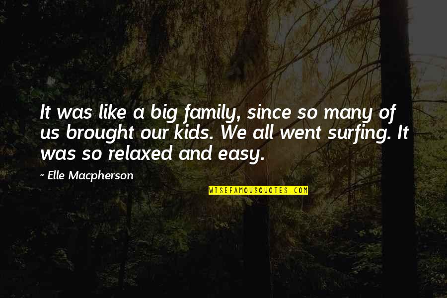 Effler Muffler Quotes By Elle Macpherson: It was like a big family, since so