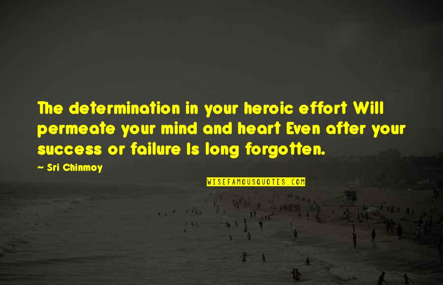 Effort And Determination Quotes By Sri Chinmoy: The determination in your heroic effort Will permeate