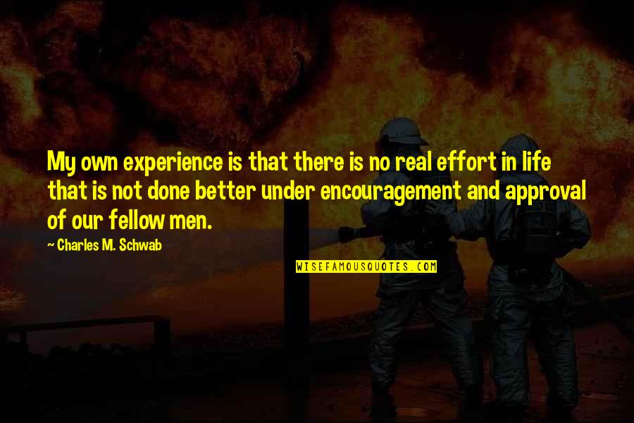Effort In Life Quotes By Charles M. Schwab: My own experience is that there is no