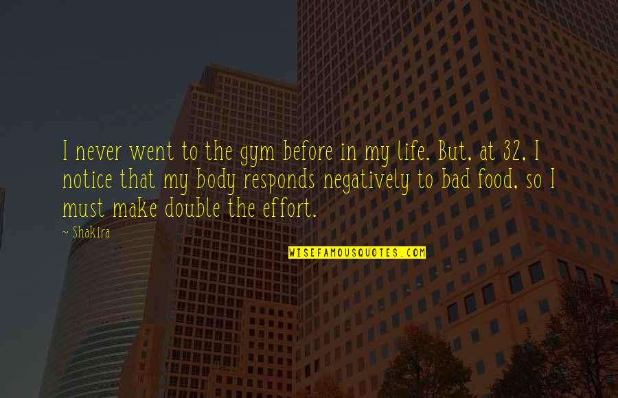 Effort In Life Quotes By Shakira: I never went to the gym before in