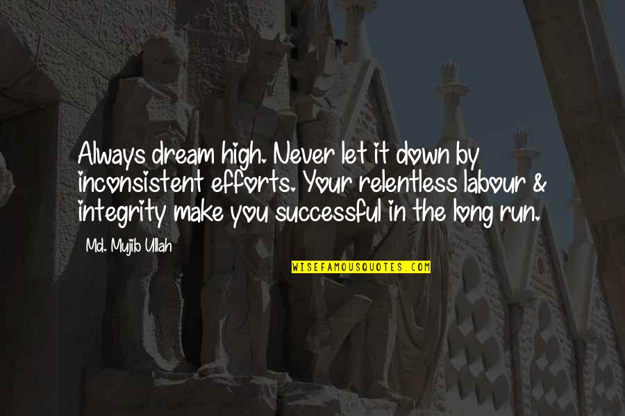 Efforts And Success Quotes By Md. Mujib Ullah: Always dream high. Never let it down by
