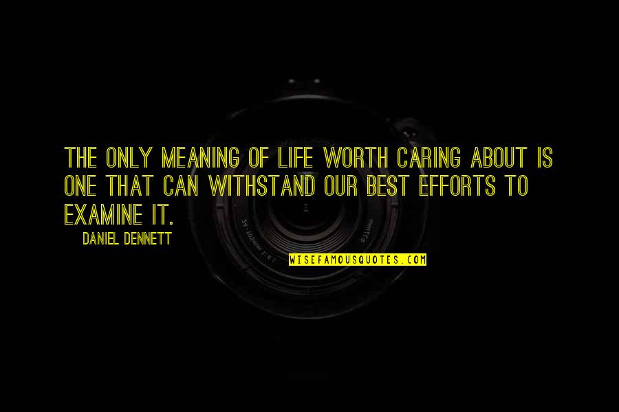 Efforts In Life Quotes By Daniel Dennett: The only meaning of life worth caring about Efforts In Life Quotes By Daniel Dennett: The only meaning of life worth caring about