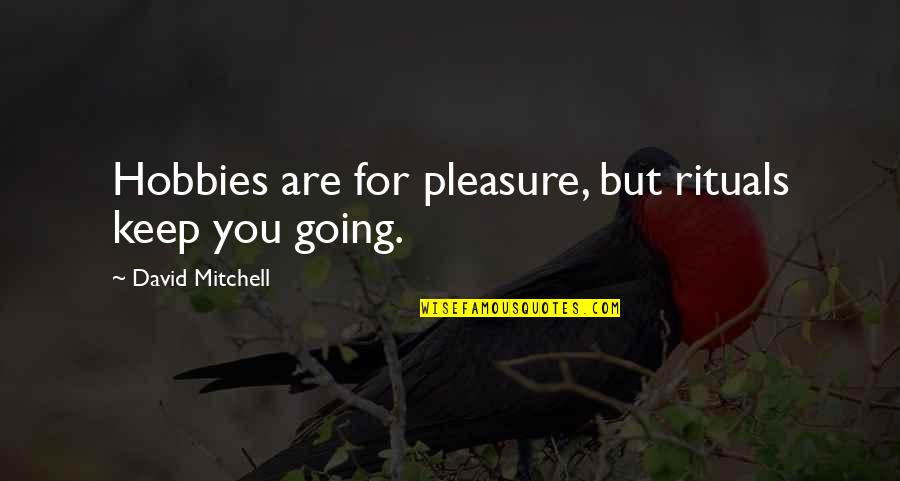 Effrem Cochran Quotes By David Mitchell: Hobbies are for pleasure, but rituals keep you