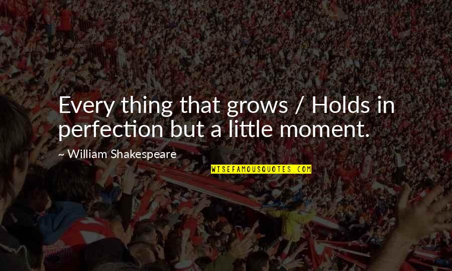 Eficacia Sinonimo Quotes By William Shakespeare: Every thing that grows / Holds in perfection Eficacia Sinonimo Quotes By William Shakespeare: Every thing that grows / Holds in perfection